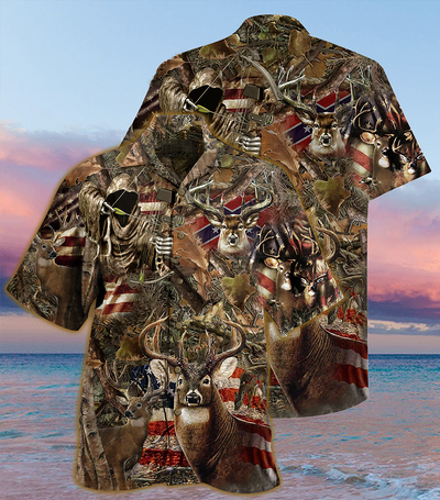 Hunting Deer America Wild - Hawaiian Shirt - Owls Matrix LTD