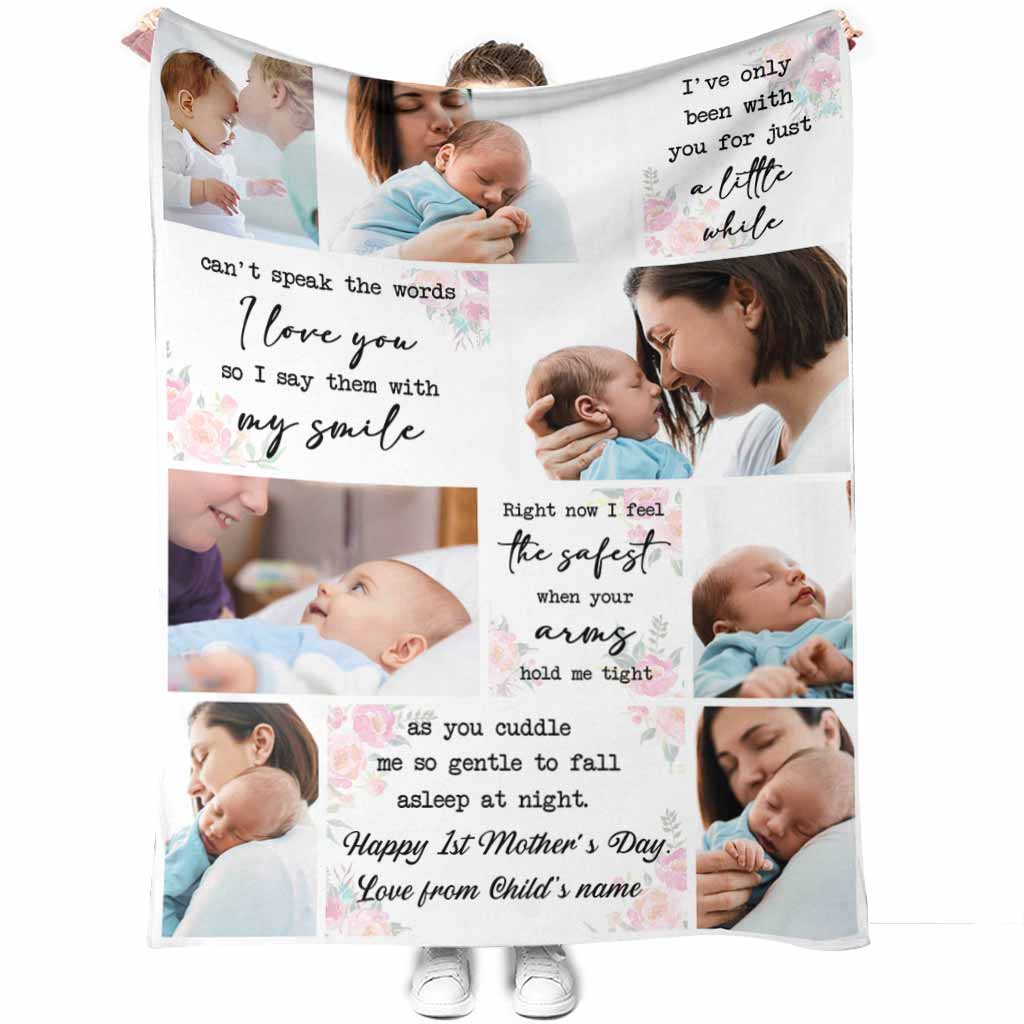 50" x 60" Family I've Only Been With You For A Little While Custom Photo Personalized - Flannel Blanket - Owls Matrix LTD