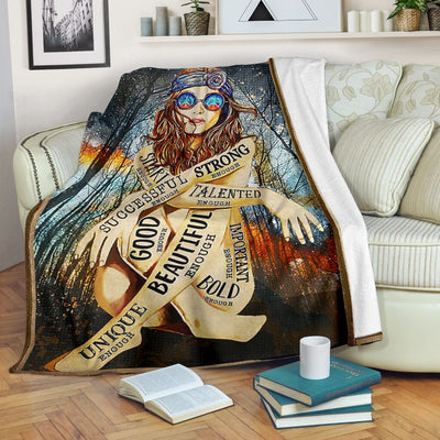 Hippie You Are Enough - Flannel Blanket - Owls Matrix LTD
