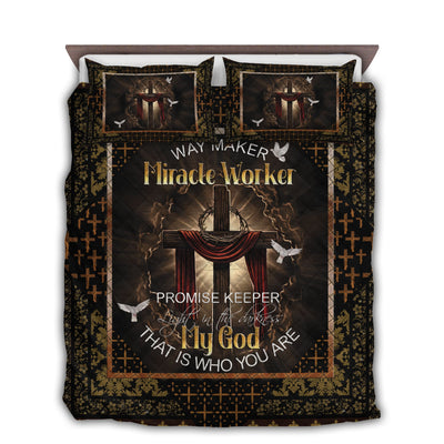 TWIN ( 50 x 60 INCH ) Jesus Cross Promise Keeper - Quilt Set - Owls Matrix LTD