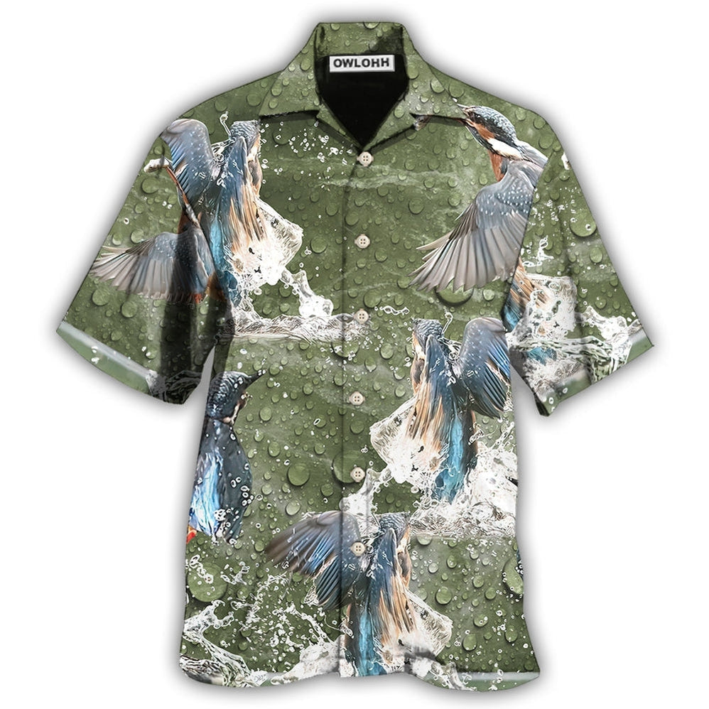 Hawaiian Shirt / Adults / S Kingfisher With Amazing Style - Hawaiian Shirt - Owls Matrix LTD