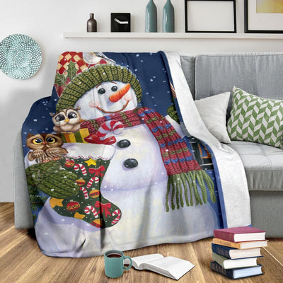 Owl Christmas Is Coming Owl - Flannel Blanket - Owls Matrix LTD