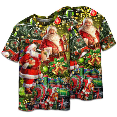 T-shirt / S Christmas Xmas Santa Is Coming To You - Pajamas Short Sleeve - Owls Matrix LTD