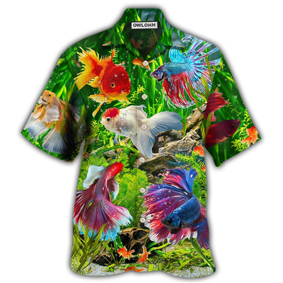 Hawaiian Shirt / Adults / S Fish Aquarium Fish And Algae In A Freshwater Aquarium - Hawaiian Shirt - Owls Matrix LTD