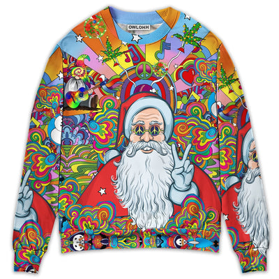 Sweater / S Hippie Santa Claus Color - Sweater - Ugly Christmas Sweaters - Owls Matrix LTD