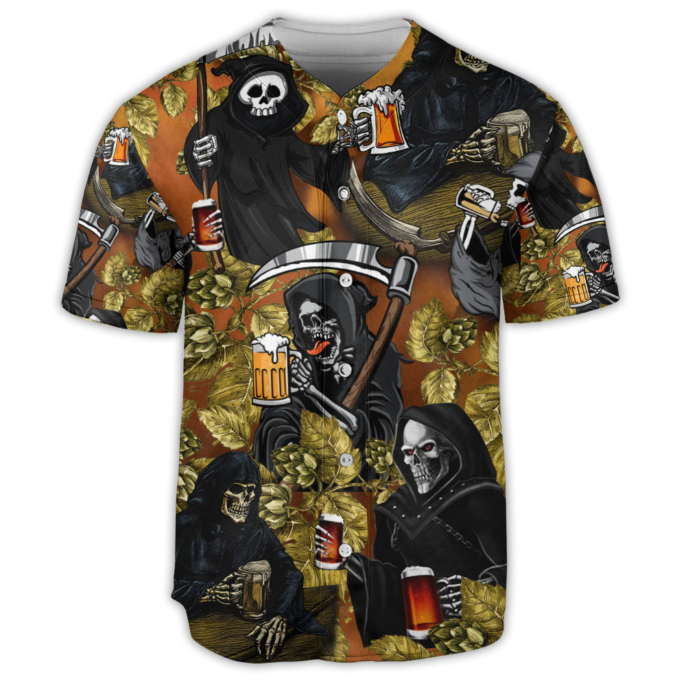 S Beer Relax I Am Just Here For The Beer - Baseball Jersey - Owls Matrix LTD