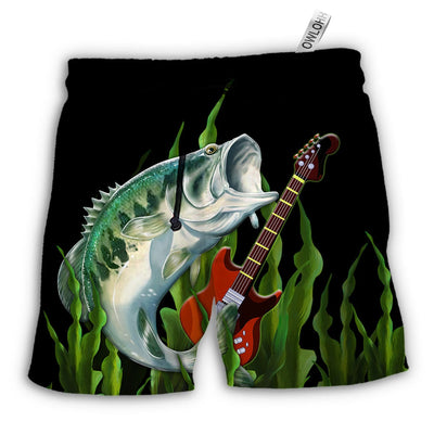 Beach Short / Adults / S Fishing I Like Fishing And Guitars - Beach Short - Owls Matrix LTD