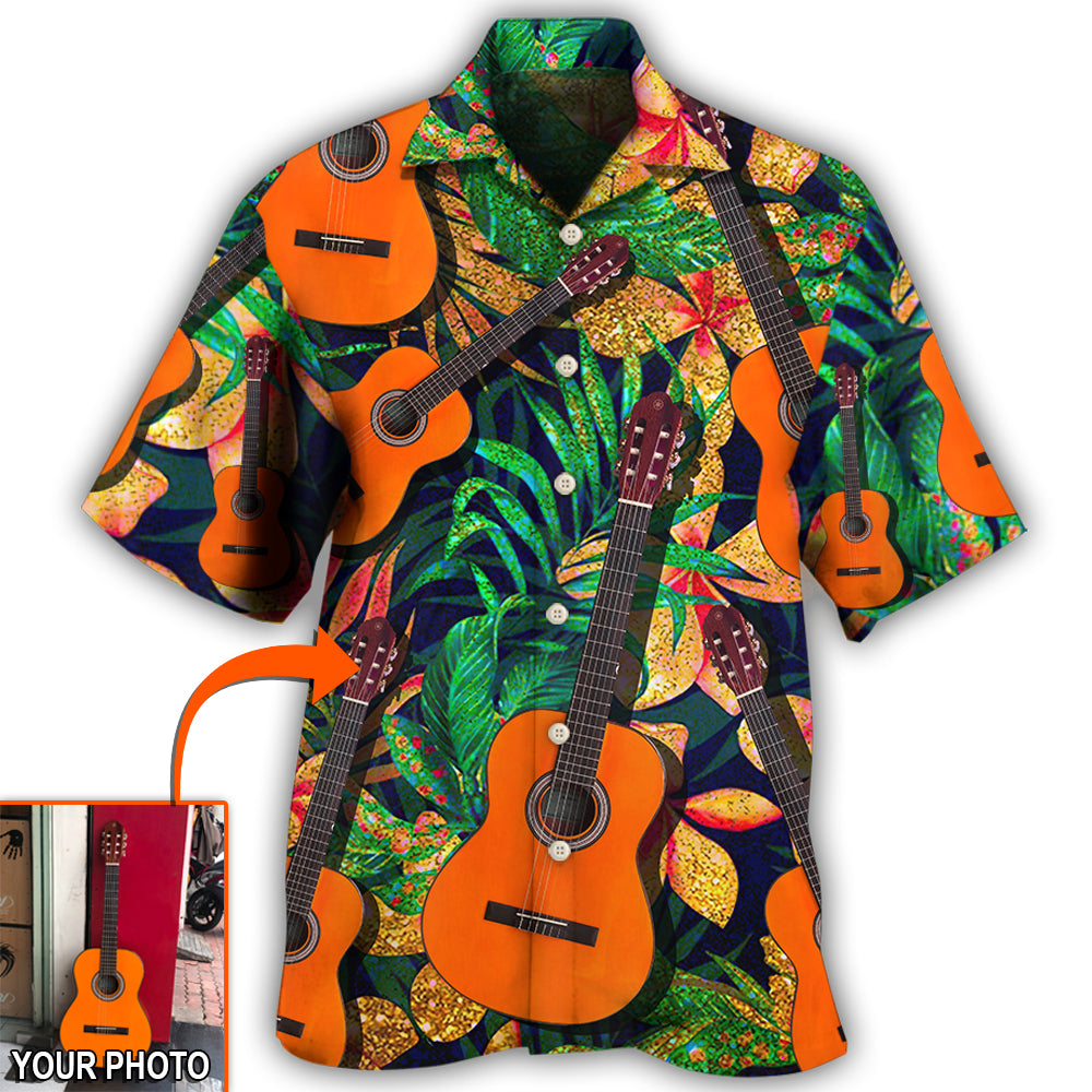 Classic Guitar / Adults / S Guitar Various Style Tropical Custom Photo - Hawaiian Shirt - Owls Matrix LTD