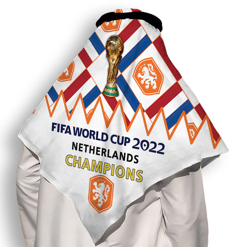 110x110cm World Cup 2022 Netherlands Champions - Keffiyeh - Owls Matrix LTD