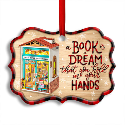Pack 1 Bookstore Christmas Keep Calm And Read A Book - Horizonal Ornament - Owls Matrix LTD
