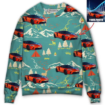 Sweater / S Car Driving On Mountain Custom Photo - Sweater - Ugly Christmas Sweaters - Owls Matrix LTD