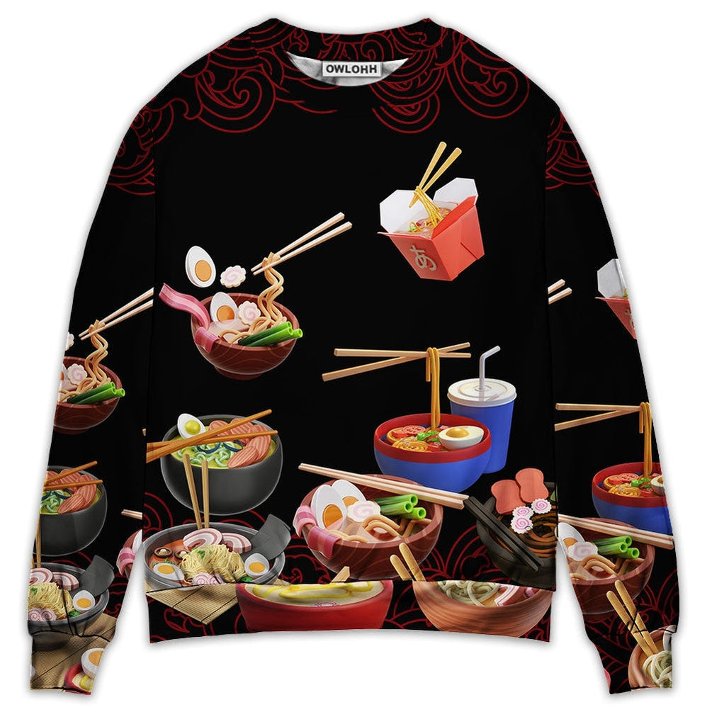 Sweater / S Food Ramen Fast Food Delicious - Sweater - Ugly Christmas Sweaters - Owls Matrix LTD