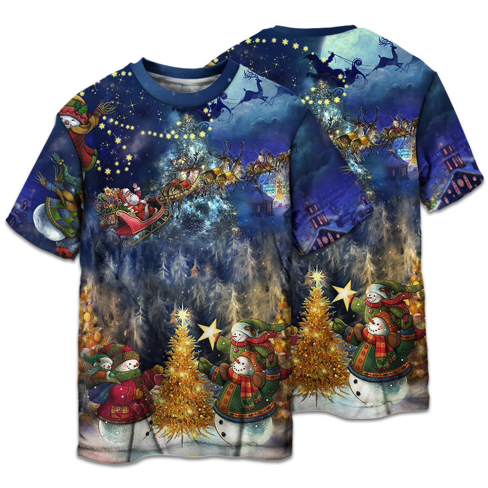 T-shirt / S Christmas Family In Love - Pajamas Short Sleeve - Owls Matrix LTD
