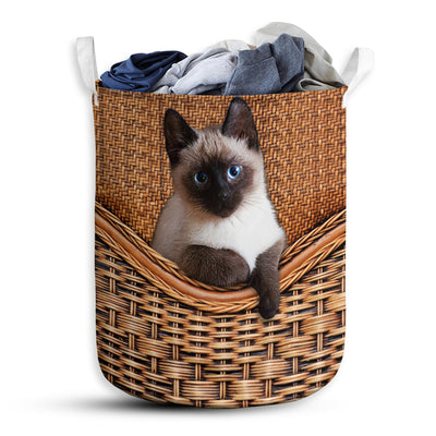 S: 17.72”x13.78” (45x35 cm) Cute Cat Love Basic Style – Laundry Basket - Owls Matrix LTD