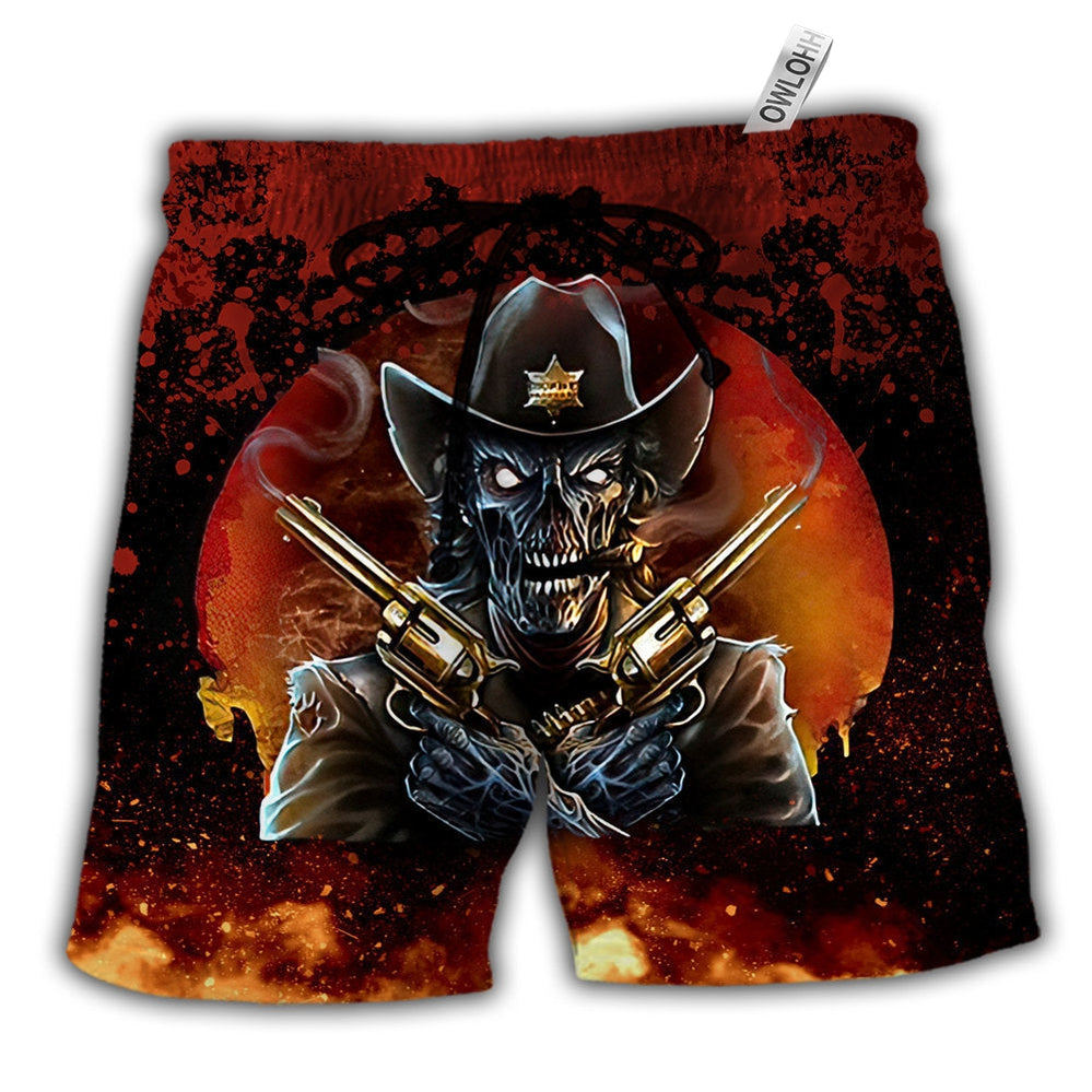 Beach Short / Adults / S Skull Cowboy I’m Your Huckleberry - Beach Short - Owls Matrix LTD