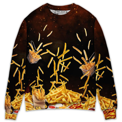 Sweater / S Food French Fries Fast Food Delicious - Sweater - Ugly Christmas Sweaters - Owls Matrix LTD