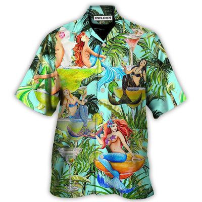 Cocktail And Mermaid Fantasy Beautiful Tropical - Hawaiian Shirt - Owls Matrix LTD