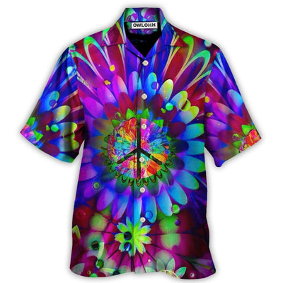 Hawaiian Shirt / Adults / S Hippie Love Is In The Air Flowers In My Hair - Hawaiian Shirt - Owls Matrix LTD