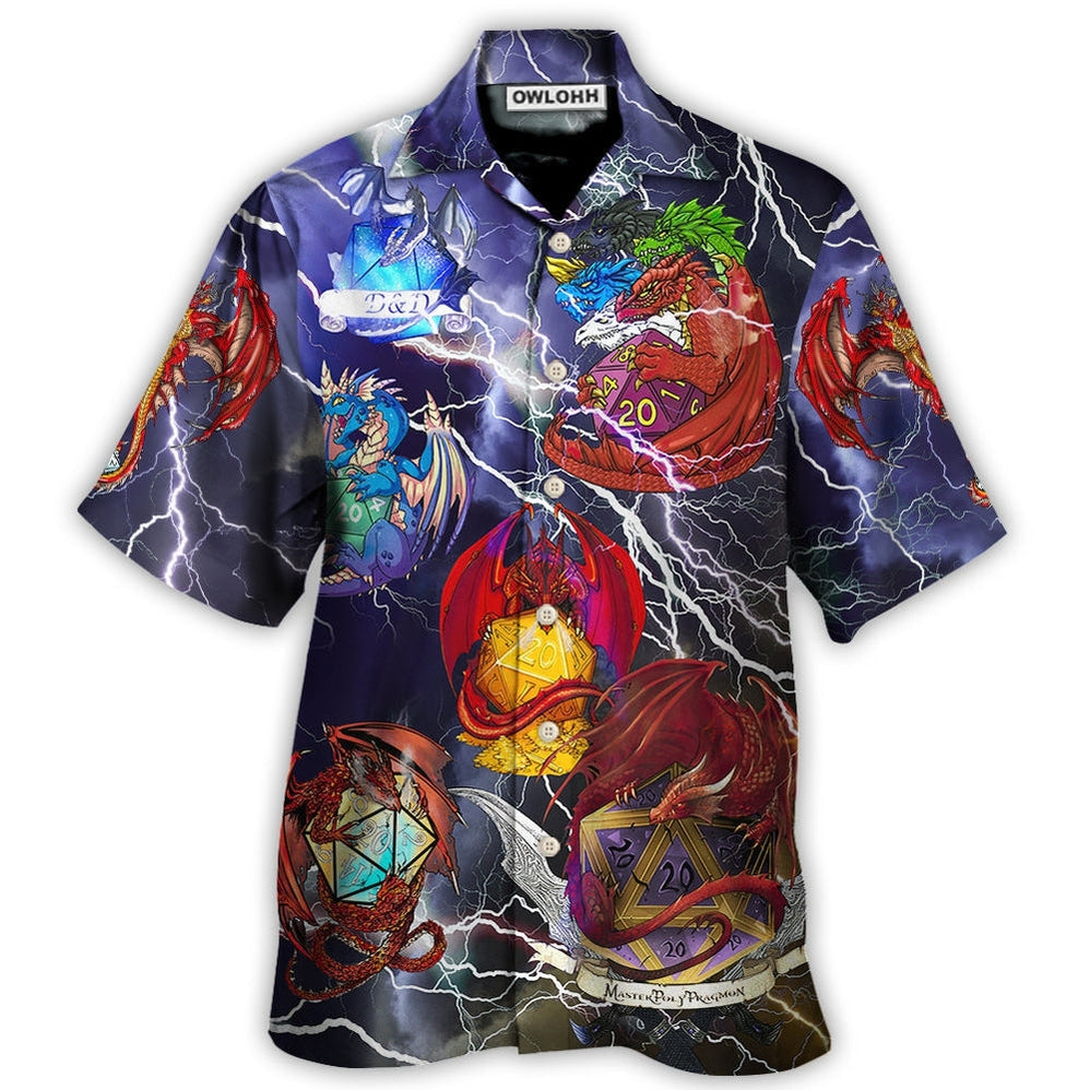 D20 Dragon Thunder Style - Hawaiian Shirt - Owls Matrix LTD