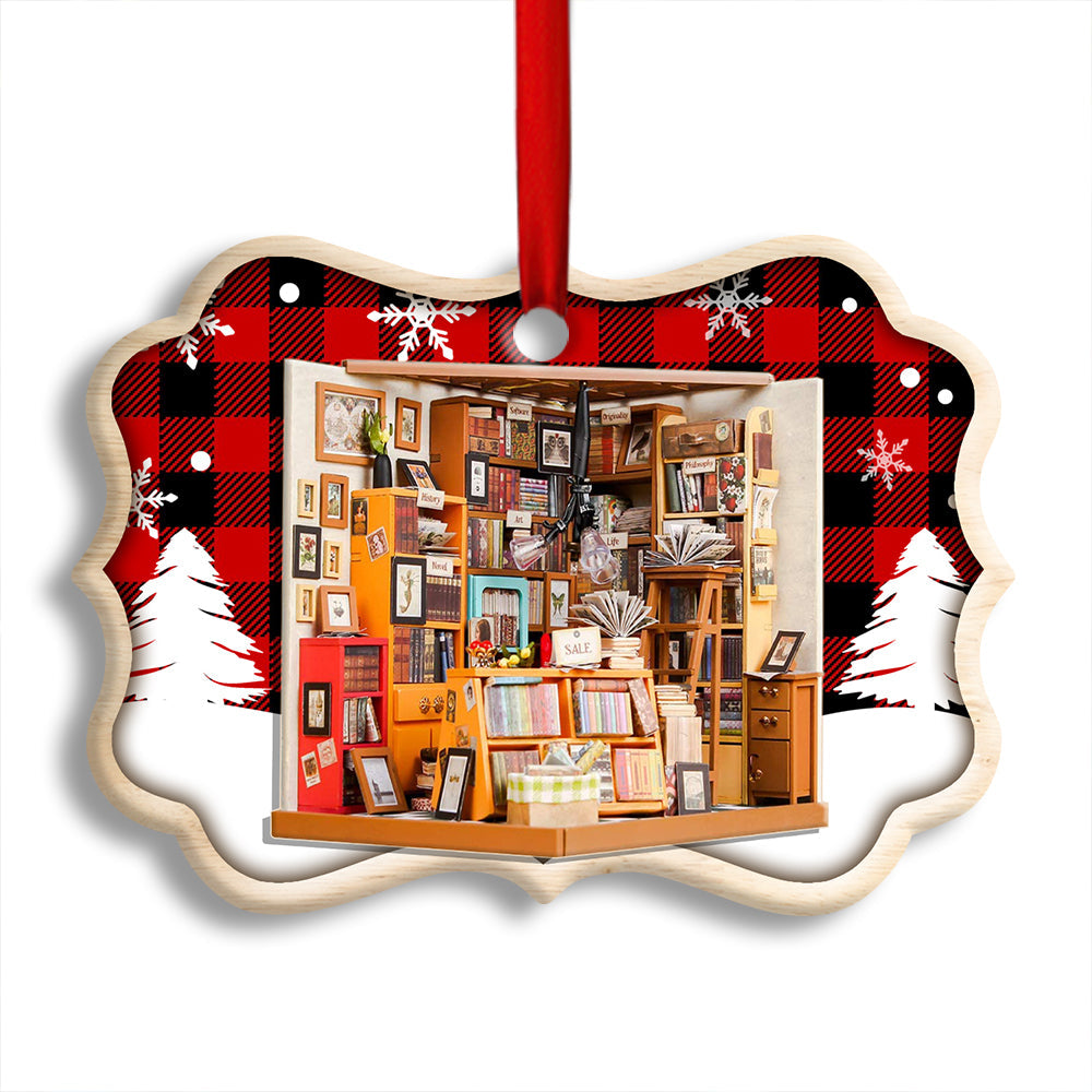 Pack 1 Bookstore Christmas A Book Is A Dream That You Hold In Your Hands - Horizonal Ornament - Owls Matrix LTD