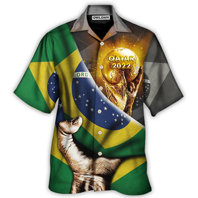 Hawaiian Shirt / Adults / S World Cup Qatar 2022 Brazil Will Be The Champion - Hawaiian Shirt - Owls Matrix LTD