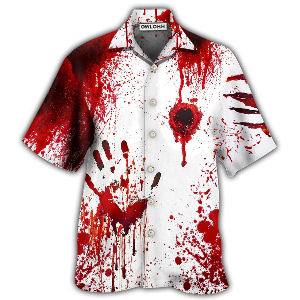Hawaiian Shirt / Adults / S Halloween Blood They'll Never Find You - Hawaiian Shirt - Owls Matrix LTD