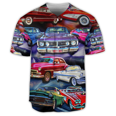Car Colorful Love Car Style - Baseball Jersey - Owls Matrix LTD