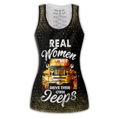S Jeep Gir Real Women Dive Their Own Jeeps - Tank Top Hollow - Owls Matrix LTD