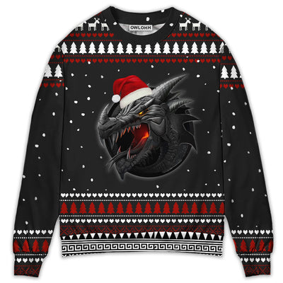 Sweater / S Dragon Merry Christmas Stronger - Sweater - Ugly Christmas Sweaters - Owls Matrix LTD