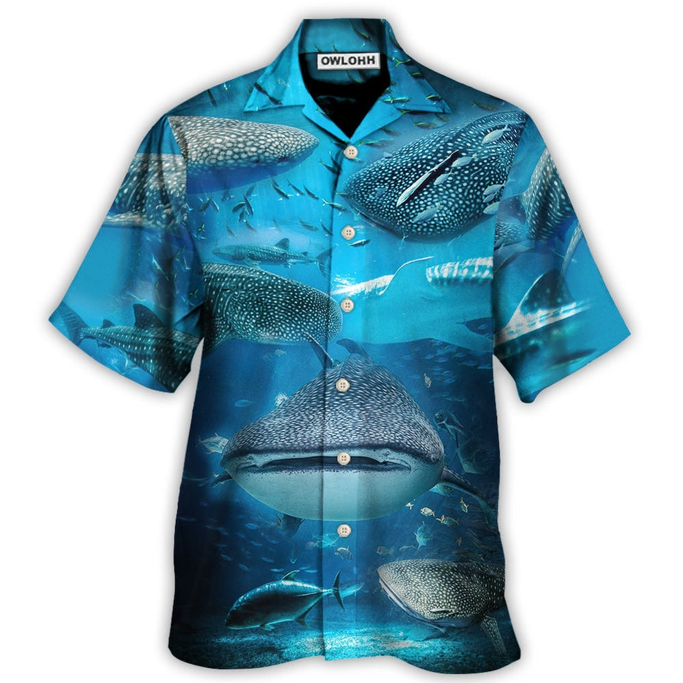 Hawaiian Shirt / Adults / S Shark - Swim With Whale Sharks - Hawaiian Shirt - Owls Matrix LTD