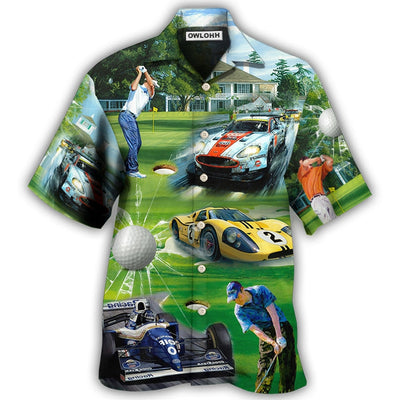 Hawaiian Shirt / Adults / S Racing And Golf Lover - Hawaiian Shirt - Owls Matrix LTD