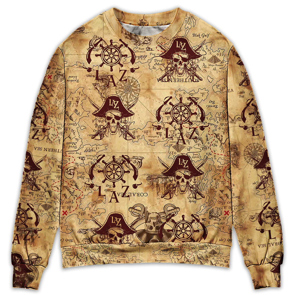 Pirate Skull Pirates Style Lover Unique - Sweater - Ugly Christmas Sweater - Owls Matrix LTD