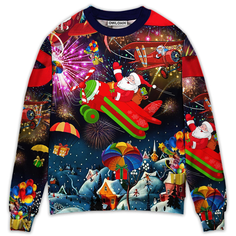 Sweater / S Christmas Spreading Love Santa - Sweater - Ugly Christmas Sweaters - Owls Matrix LTD