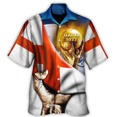 Hawaiian Shirt / Adults / S World Cup Qatar 2022 England Will Be The Champion Flag Vintage Style - Hawaiian Shirt - Owls Matrix LTD