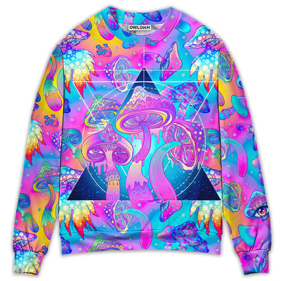 Sweater / S Mushroom Psychedelic Tapestry Mushroom Trippy Hippie Magical Eye - Sweater - Ugly Christmas Sweaters - Owls Matrix LTD
