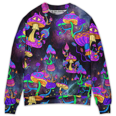 Sweater / S Hippie Mushroom Hippie Life Lover - Sweater - Ugly Christmas Sweaters - Owls Matrix LTD