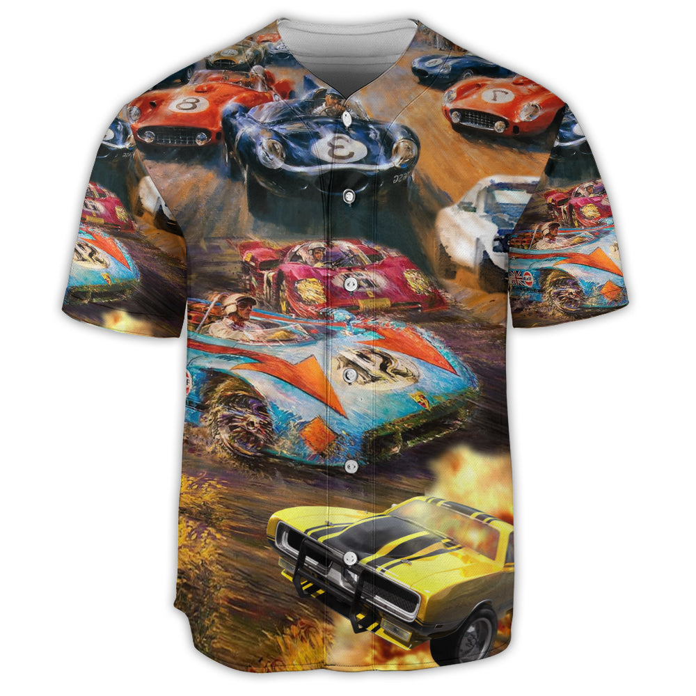 Car Racing Fast Style - Baseball Jersey - Owls Matrix LTD