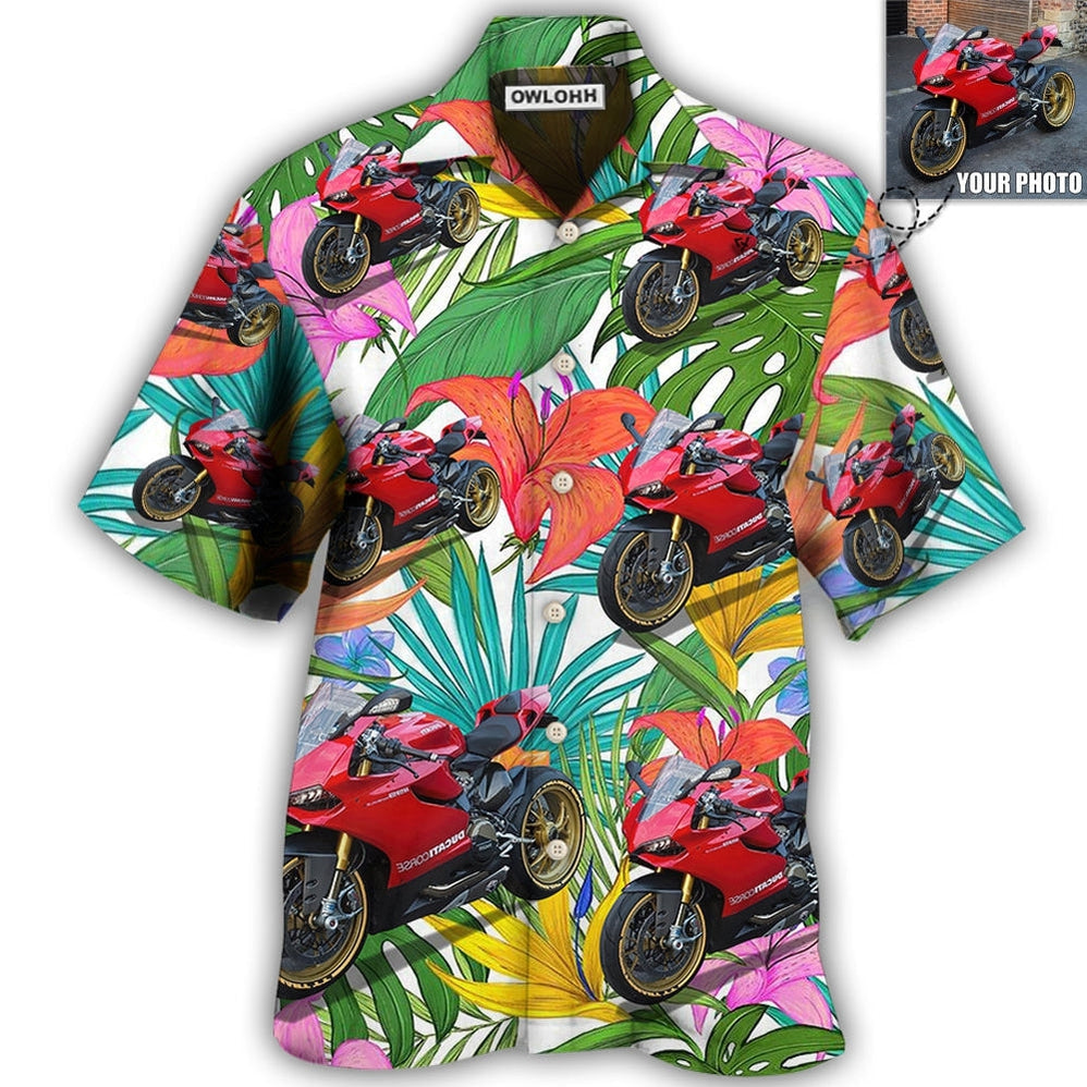 1 / Adults / S Motorcycle My Sweet Lover Custom Photo - Hawaiian Shirt - Owls Matrix LTD