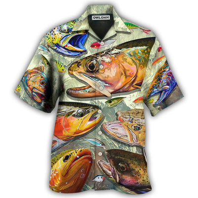 Hawaiian Shirt / Adults / S Fishing Is My Life Art Style - Hawaiian Shirt - Owls Matrix LTD