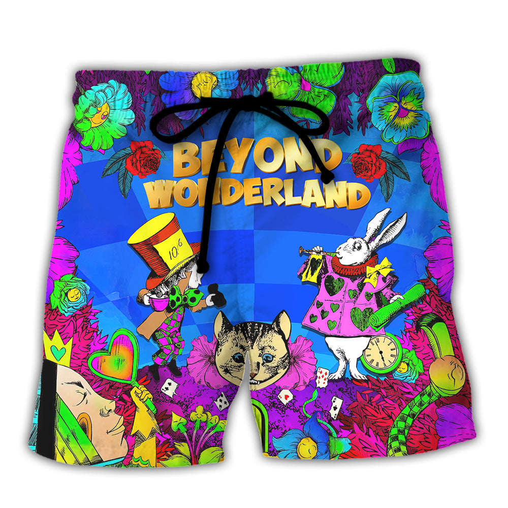 Music Event Beyond Wonderland Festival Lover Colorful Art Style - Beach Short - Owls Matrix LTD