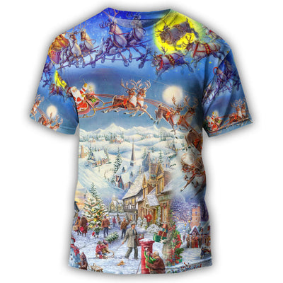 Christmas Be Santa Be Claus - Round Neck T-shirt - Owls Matrix LTD