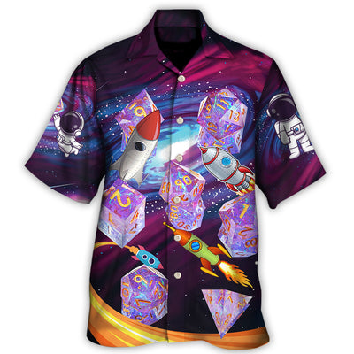 Hawaiian Shirt / Adults / S D20 Galaxy Where Are Space Ship Going - Hawaiian Shirt - Owls Matrix LTD