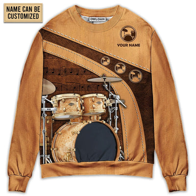 Sweater / S Drum An Old Drummer And A Lovely Lady Stick Personalized - Sweater - Ugly Christmas Sweaters - Owls Matrix LTD