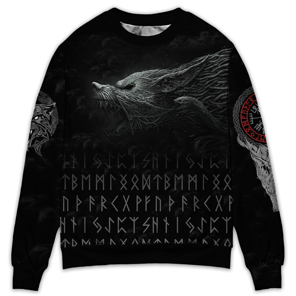 Viking Warrior Blood Black Style - Sweater - Ugly Christmas Sweater - Owls Matrix LTD