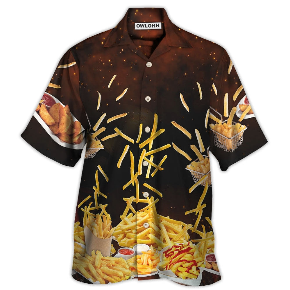 Hawaiian Shirt / Adults / S Food French Fries Fast Food Delicious - Hawaiian Shirt - Owls Matrix LTD