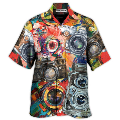 Hawaiian Shirt / Adults / S Camera Vintage Colorful Retro - Hawaiian Shirt - Owls Matrix LTD