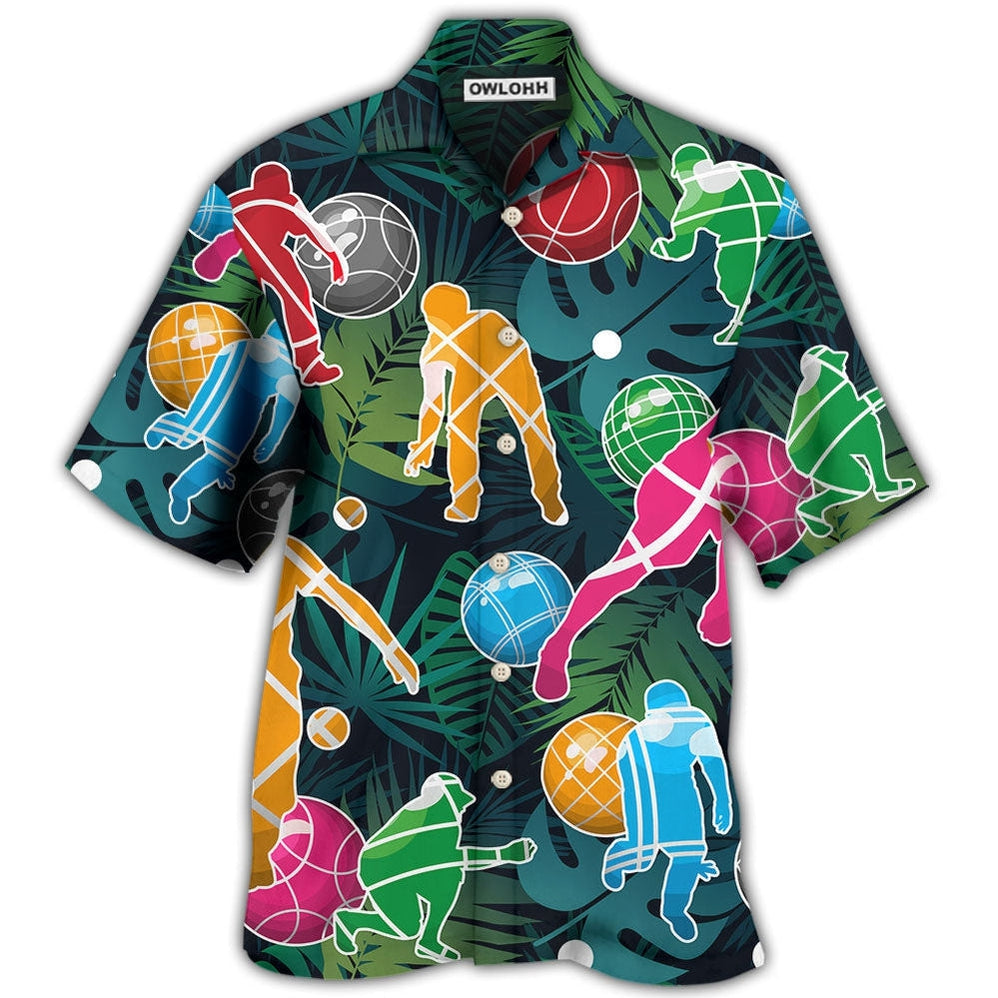 Hawaiian Shirt / Adults / S Bocce Ball Tropical Colorful Ball Games - Hawaiian Shirt - Owls Matrix LTD