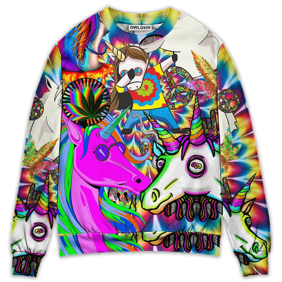 Sweater / S Hippie Unicorn Dream For Wonderland - Sweater - Ugly Christmas Sweaters - Owls Matrix LTD