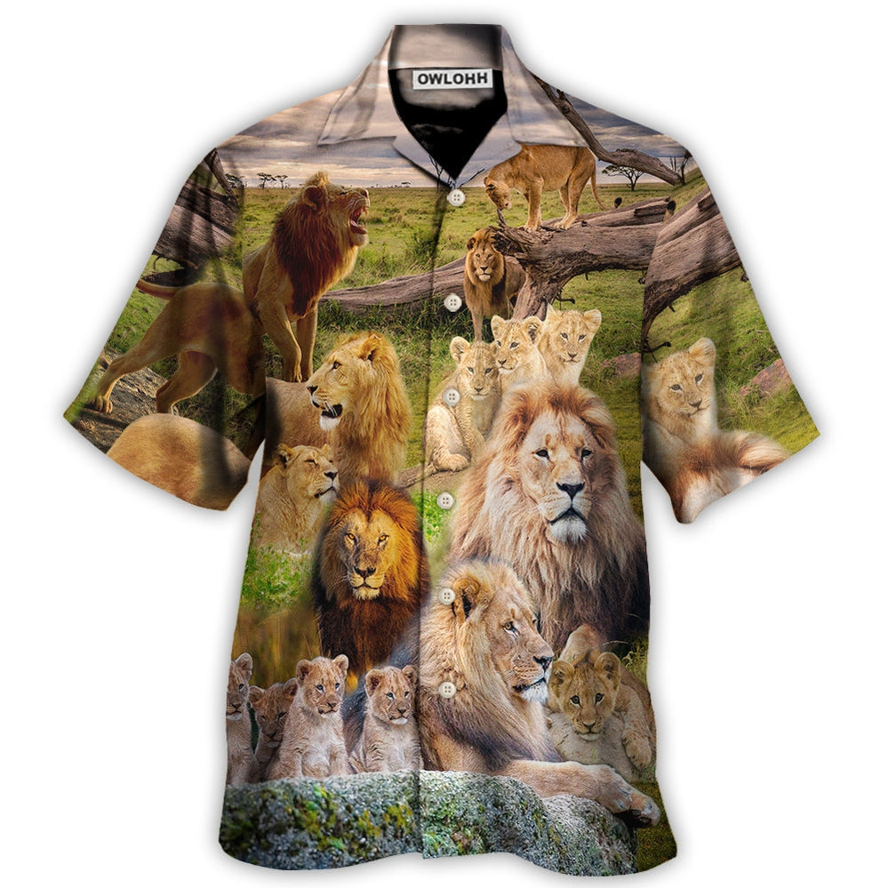 Hawaiian Shirt / Adults / S Lion Never Roars After A Kill - Hawaiian Shirt - Owls Matrix LTD