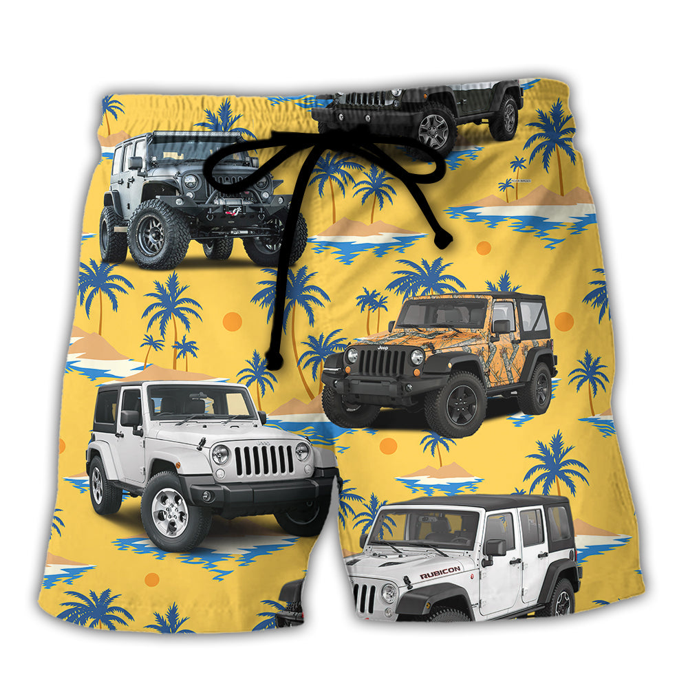 Jeep Stunning Tropical Style - Beach Short - Owls Matrix LTD
